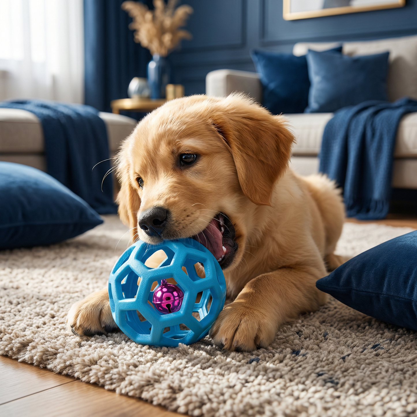Dog Bell Ball Toy – Resistant Dental Care and Training
