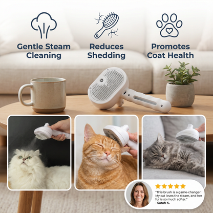 Premium Cat Steamer Brush