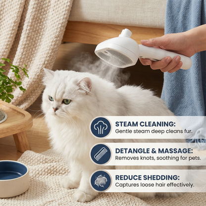 Premium Cat Steamer Brush