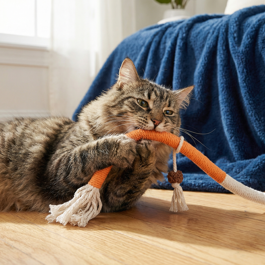 Natural Cat Chew Rope – Durable, Dental Care & Stress-Relieving