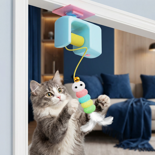 Interactive Door Yo-Yo Cat Toy with Self-Play Function