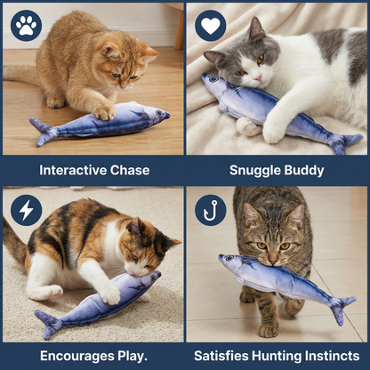 Interactive Wobbly Fish Cat Toy