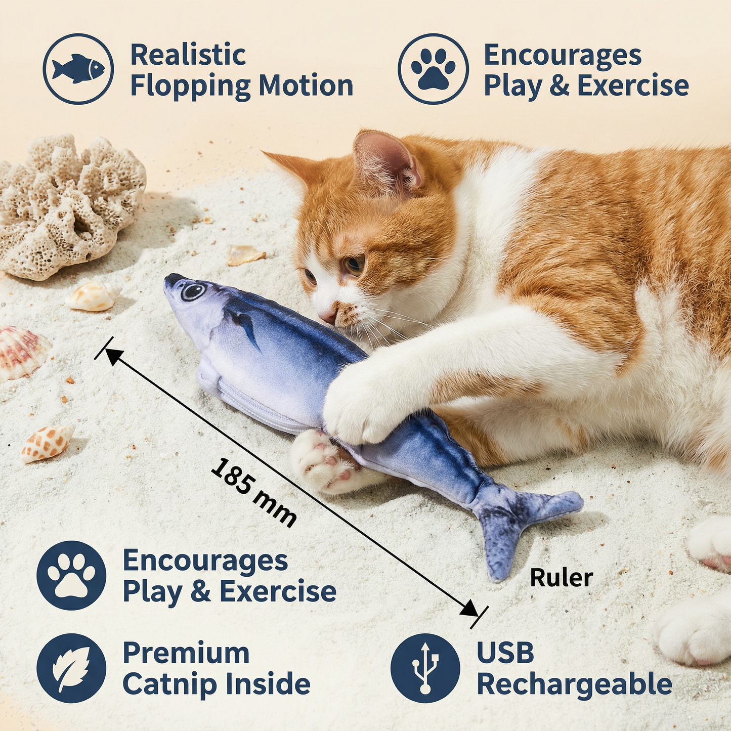 Interactive Wobbly Fish Cat Toy