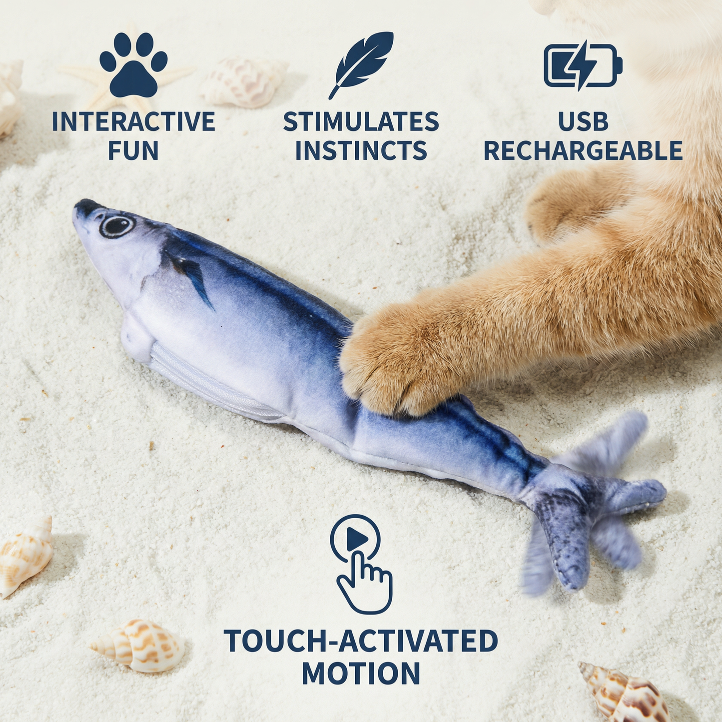 Interactive Wobbly Fish Cat Toy