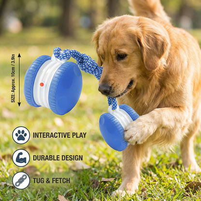 Interactive & Durable Dog Ball – Movement Toy with Tug Rope in Dog Colors