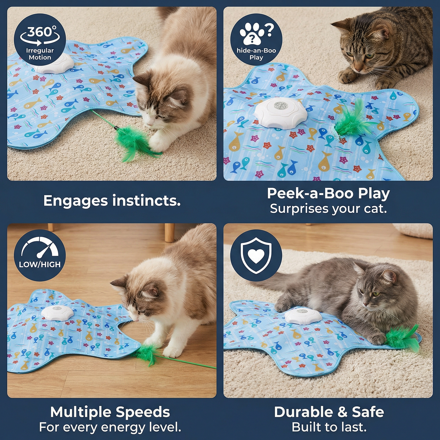 HuntingFun Pro – Automatic Teaser Toy for Active House Cats