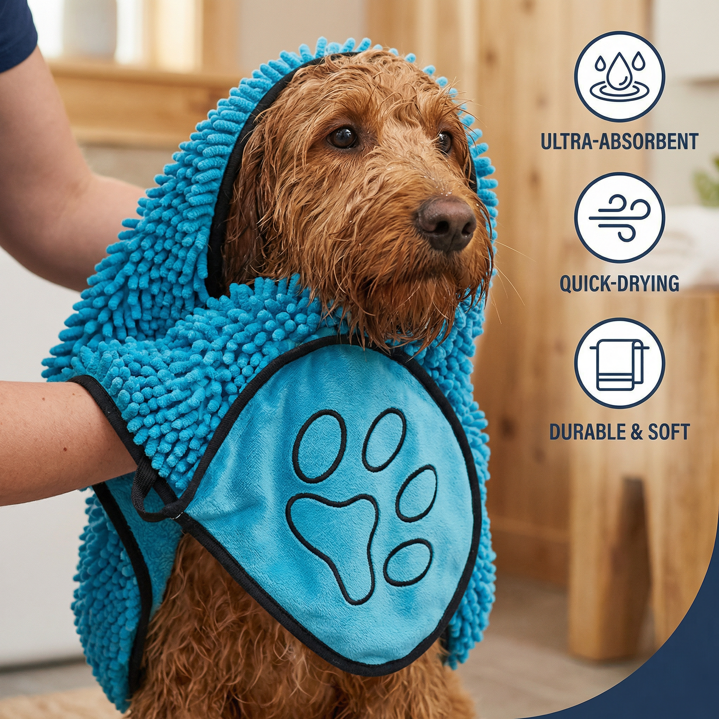 Ultra-Absorbent and Quick-Drying Pet Towel Made of Microfiber