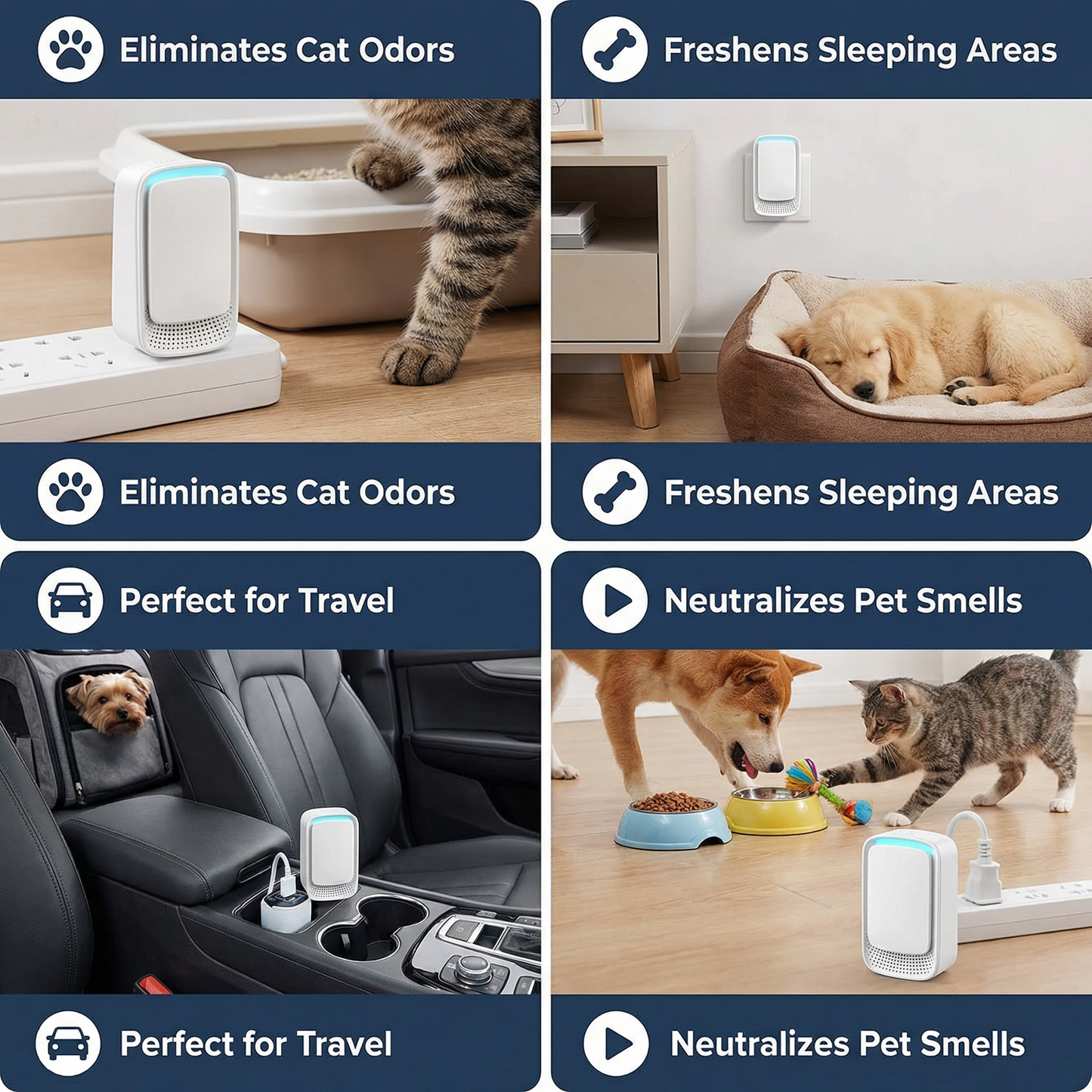 Mobile Air Purifier & Odor Eliminator – Ideal Against Pet Odors