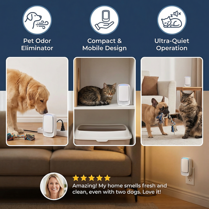 Mobile Air Purifier & Odor Eliminator – Ideal Against Pet Odors