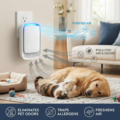 Mobile Air Purifier & Odor Eliminator – Ideal Against Pet Odors