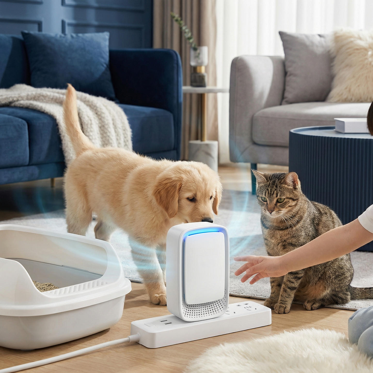 Mobile Air Purifier & Odor Eliminator – Ideal Against Pet Odors