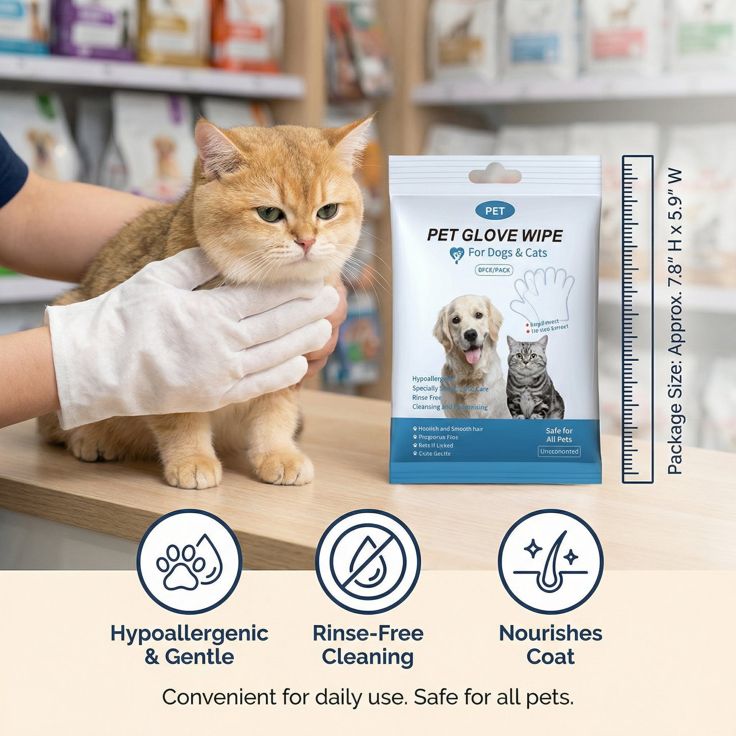 Glove Cleaning Wipes for Pets