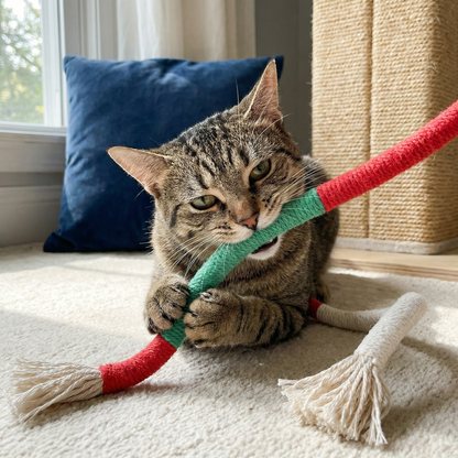 Natural Cat Chew Rope – Durable, Dental Care & Stress-Relieving