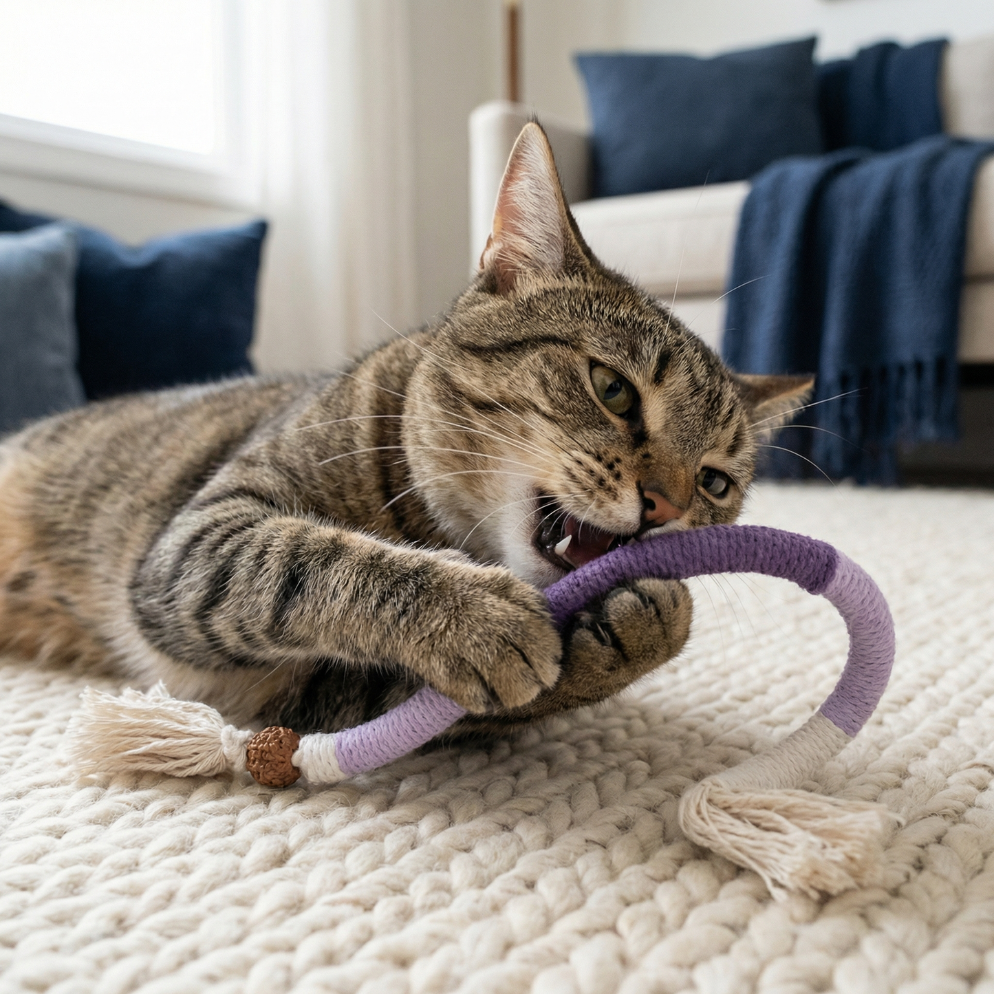 Natural Cat Chew Rope – Durable, Dental Care & Stress-Relieving