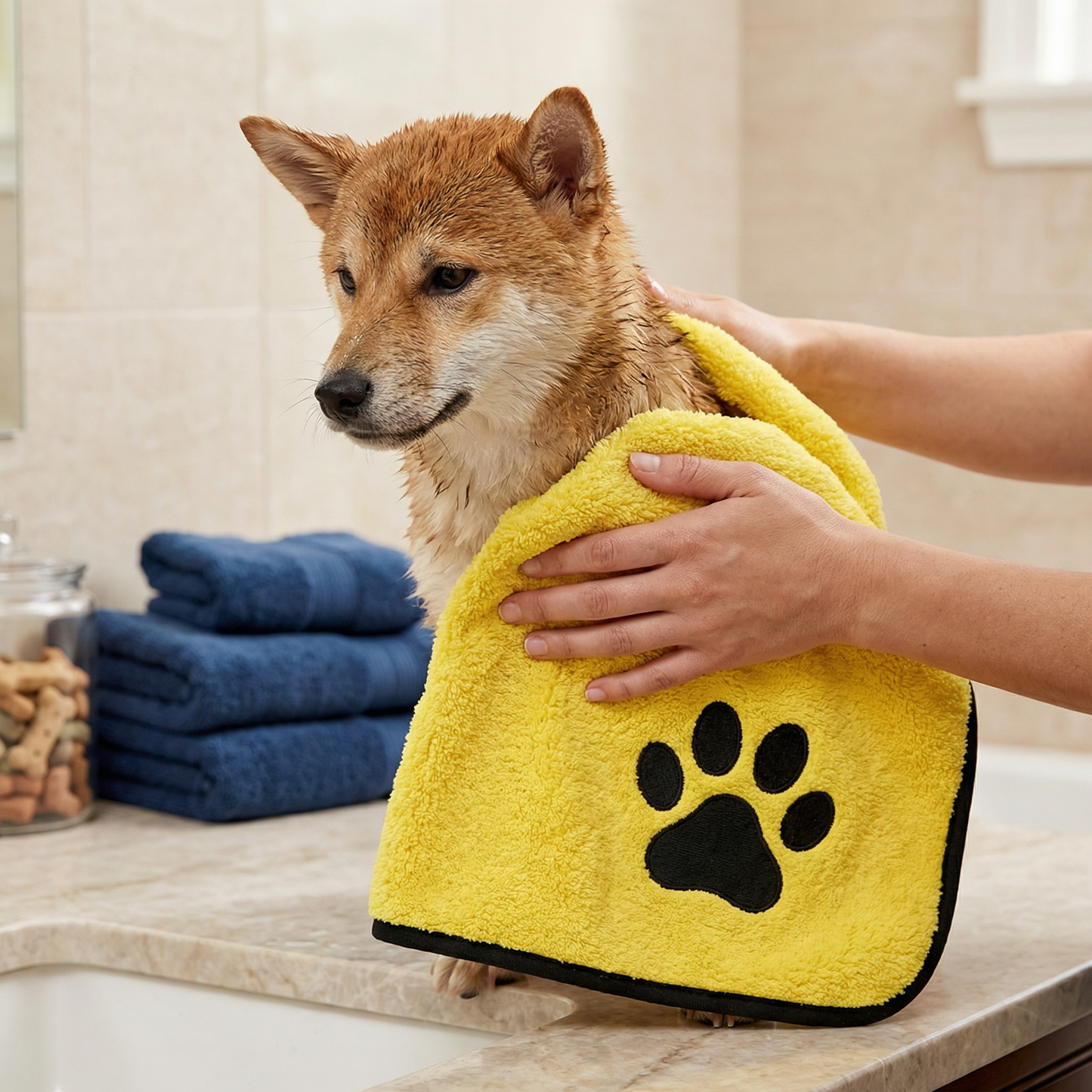 Ultra-Absorbent and Quick-Drying Pet Towel Made of Microfiber
