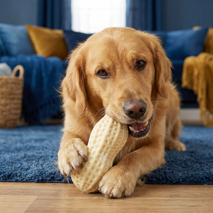 Durable Peanut Chew Toy for Dogs